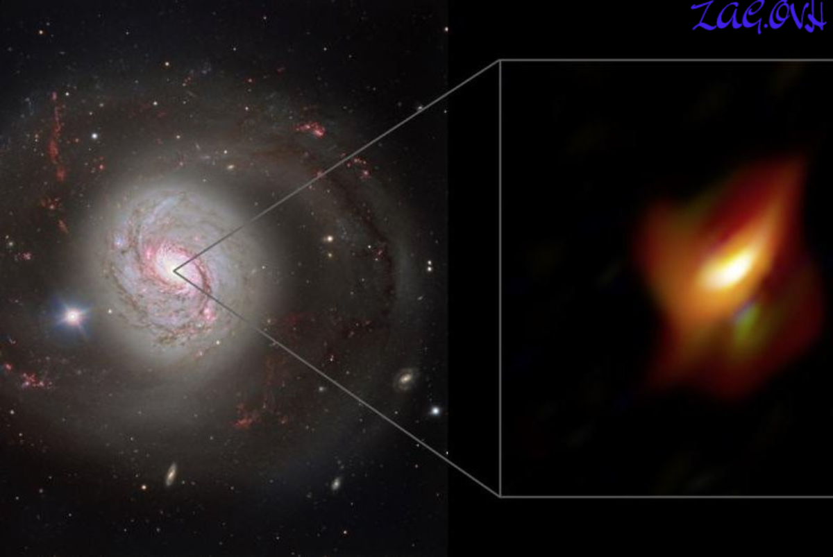 47 million light-years from Earth, a supermassive black hole has been discovered hidden in cosmic dust.
